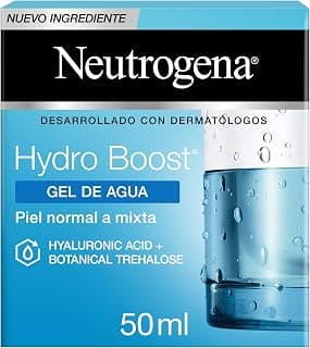 Neutrogena , Gel aqueux Hydro Boost, peau normale à mixte, hydratation non grasse durable, avec acide hyaluronique et tréhalose d'origine naturelle, développé avec des dermatologues, 50 ml