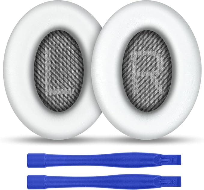 Ainiv Replacement Ear Pads for Bose Headphones, Replacement Earpiece Compatible with Bose QuietComfort 35 (QC35) and Quiet Comfort 35 II (QC35 II) Over-Ear Headphones (White) - Image 1