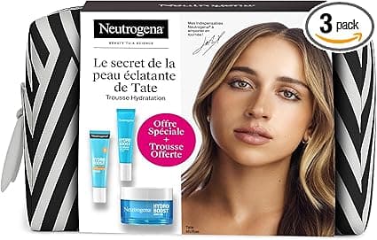 Neutrogena Neutrogena Hydro Boost Facial Care Kit - Eye Cream + Moisturising Gel Cream + Fluid SPF50 - Hyaluronic Acid, Vitamin E for Hydrated & Protected Skin