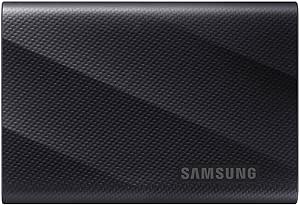 Samsung 4TB T9 Portable External Solid State Drive, Read/Write Speeds up to 2000MB/s¹, USB 3.2 Gen 2x2, Compatible Mac, PC, Android and 12K Cameras, Black, MU-PG4T0B/EU