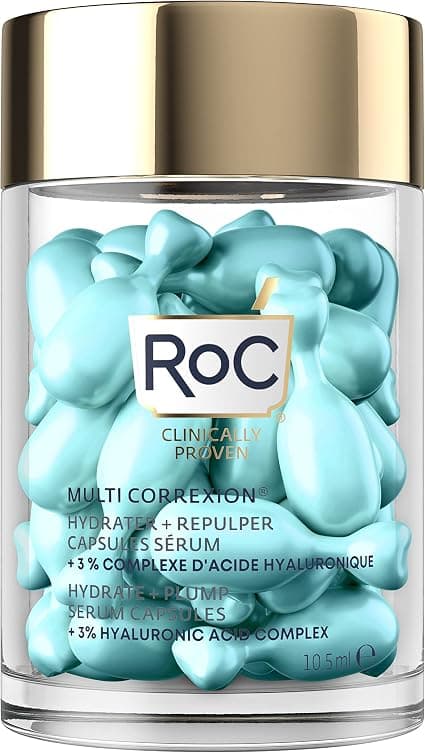 RoC - Multi Correxion Hydrate + Plump Capsules Hyaluronic Acid Serum - For Hydrating Skin - Maximum Plumping Effect - 30 Capsules - Image 1