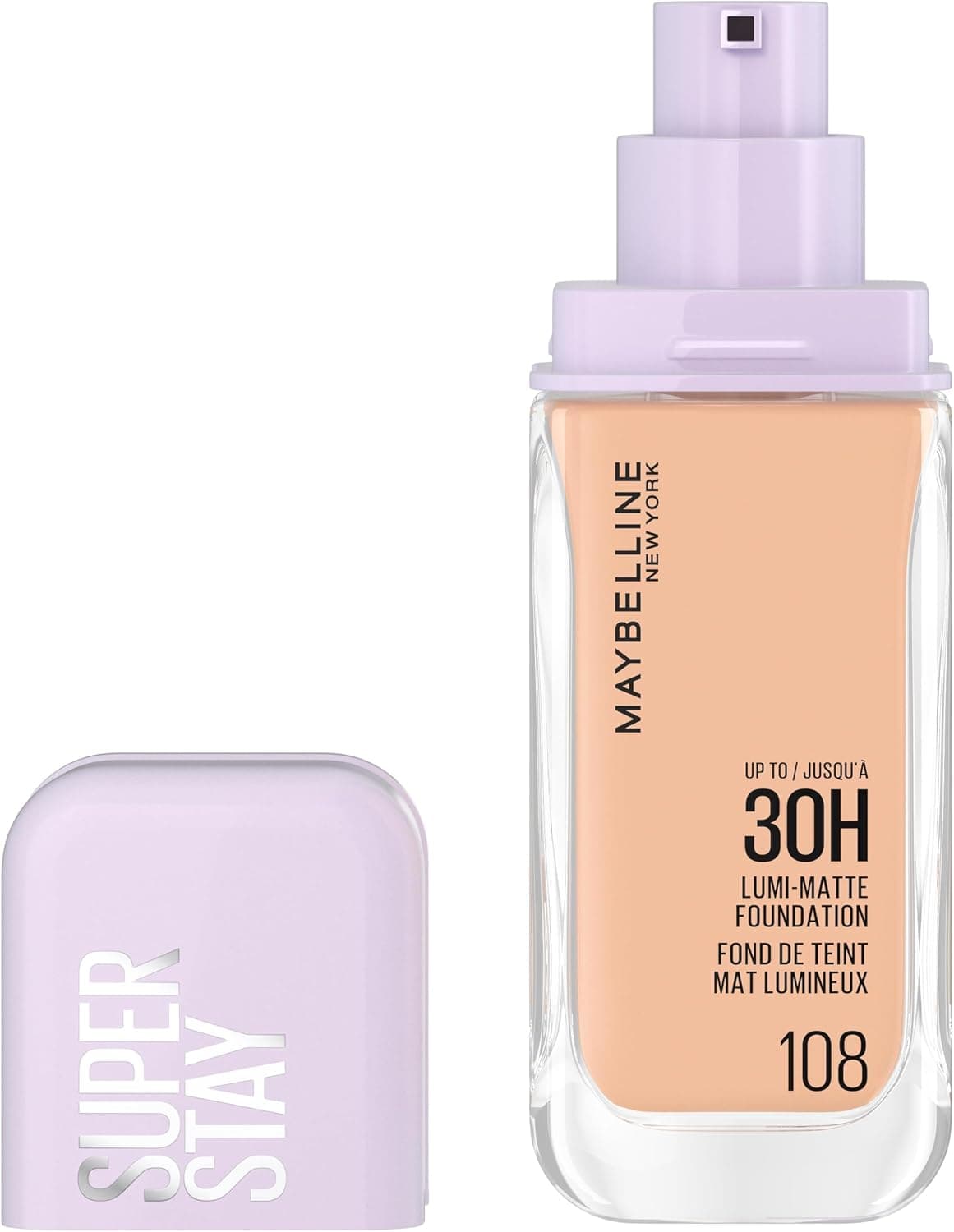 Maybelline New York Long-Lasting Liquid Foundation - Ultra-Resistant - Luminous Matte Finish - Enriched with Amino Acids - All Skin Types - Superstay 30H Lumi-Matte - Shade : 110 - 35 ml - Image 1