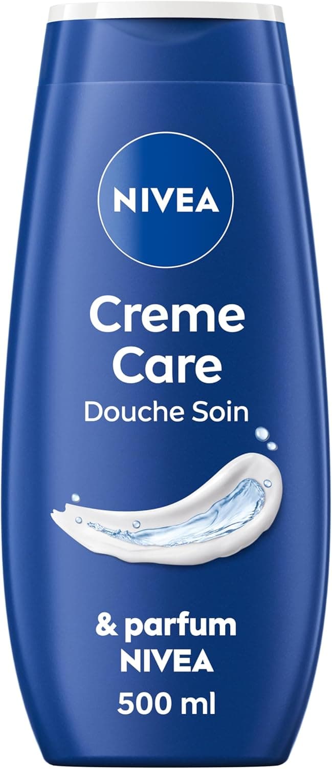 NIVEA NIVEA Crème de douche Soin (1 x 500 ml), enrichie à l’Huile de pépin de Raison & Amande douce, Soin corps hydratant qui nettoie respecte et renforce le microbiome pour peaux sèches