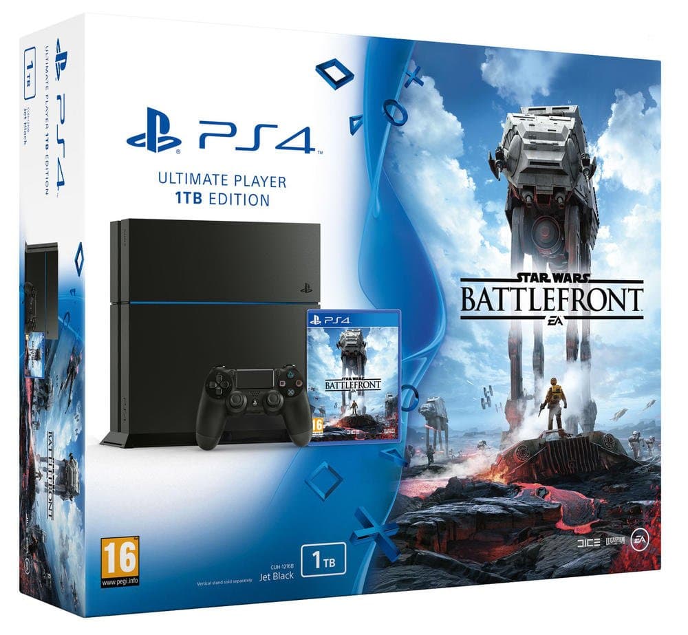 Console PlayStation 4 1 To Jet Black + Star Wars : battlefront