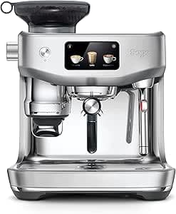 Sage - The Oracle Jet - Espresso Machine with Filter Holder, Built-in Mill - Manual & Automatic Milk Frother - 1600W, 14 Programs, Knock Box Included - Stainless Steel
