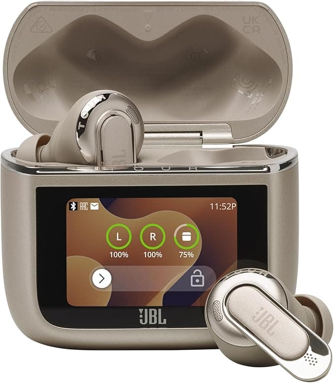 JBL Tour Pro 3 Wireless Earbuds, Smart Charging Case, 40H Battery Life with Adaptive Noise Reduction, Bluetooth, Space JBL 360 Sound, Brown - Image 1