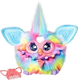Hasbro Furby Tie Dye, Peluche Parlante Qui Brille dans Le Noir - Version française, Personnage Fantaisie, Peluches Électroniques, Jouets pour Filles et Garçons Dès 6 Ans