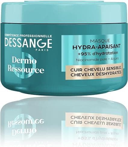 DESSANGE - Dermo Ressource Hydra-Soothing Hair Mask - Formula Enriched With Algae & Pure Niacinamide - Soothes & Hydrates - Sensitive Scalp & Dehydrated Hair - 280ml - Image 1