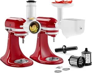KitchenAid 5KSM2FPPC Multi-Function Chopper, Slicer and Grater Accessory Set