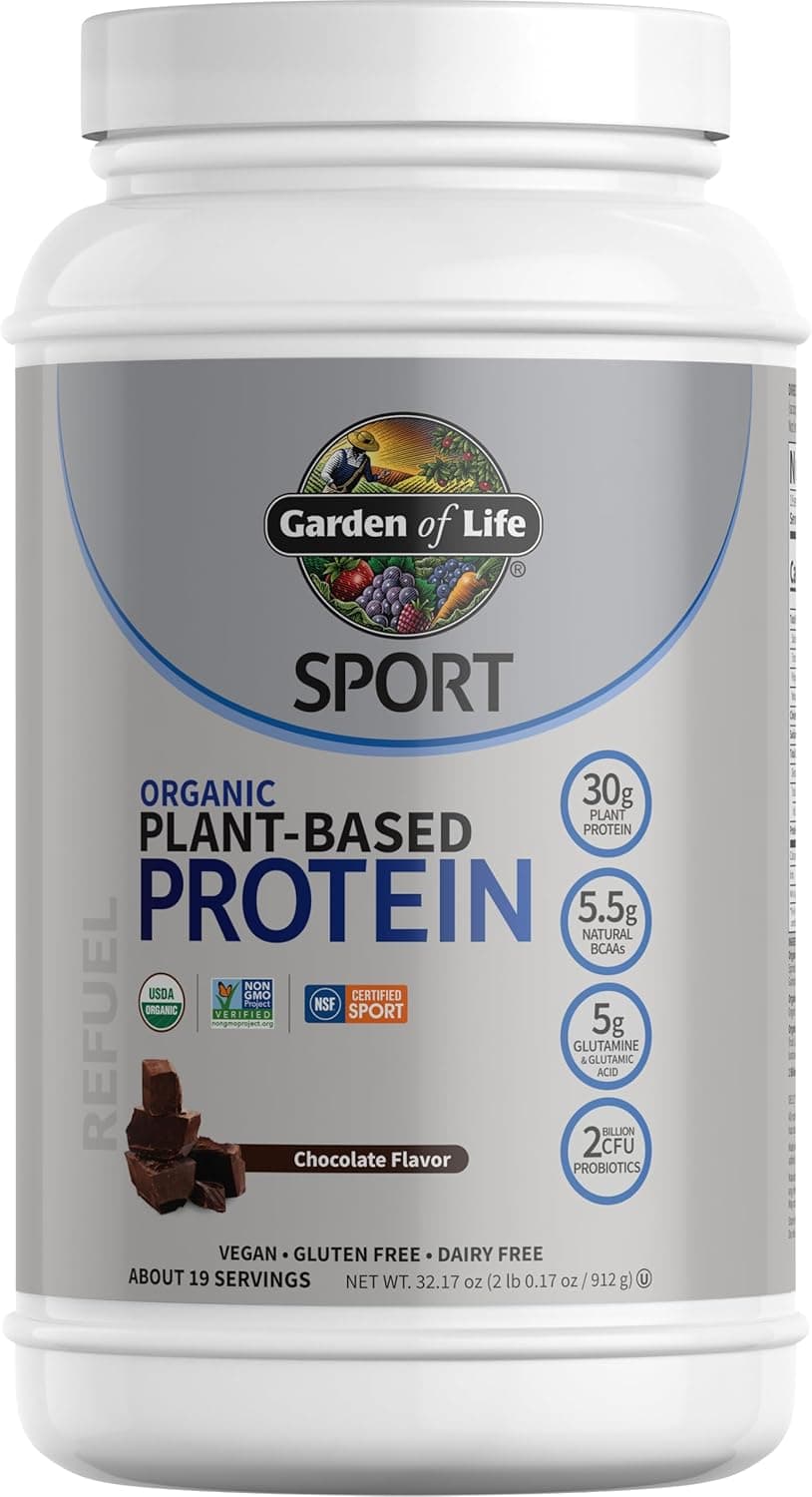 Garden of Life Sport Organic Plant-Based Protein, Chocolate - 840g