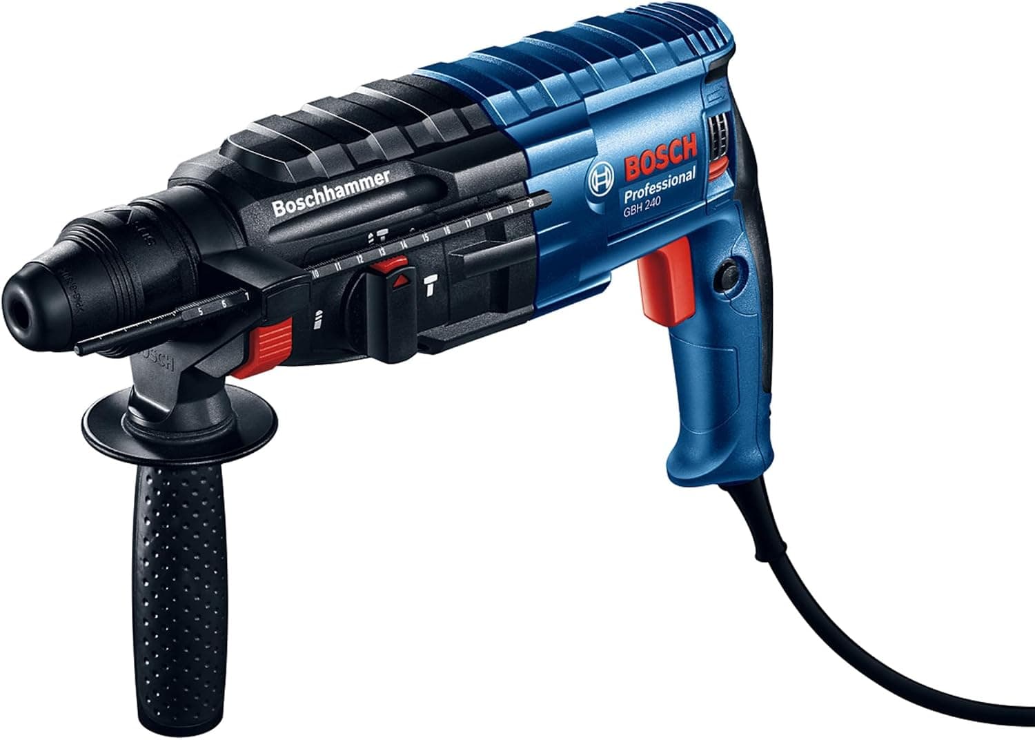 Bosch Professional Perforator GBH 240 (with SDS plus, 790 W, including auxiliary handle, depth stop 210 mm, transport case) - Image 1