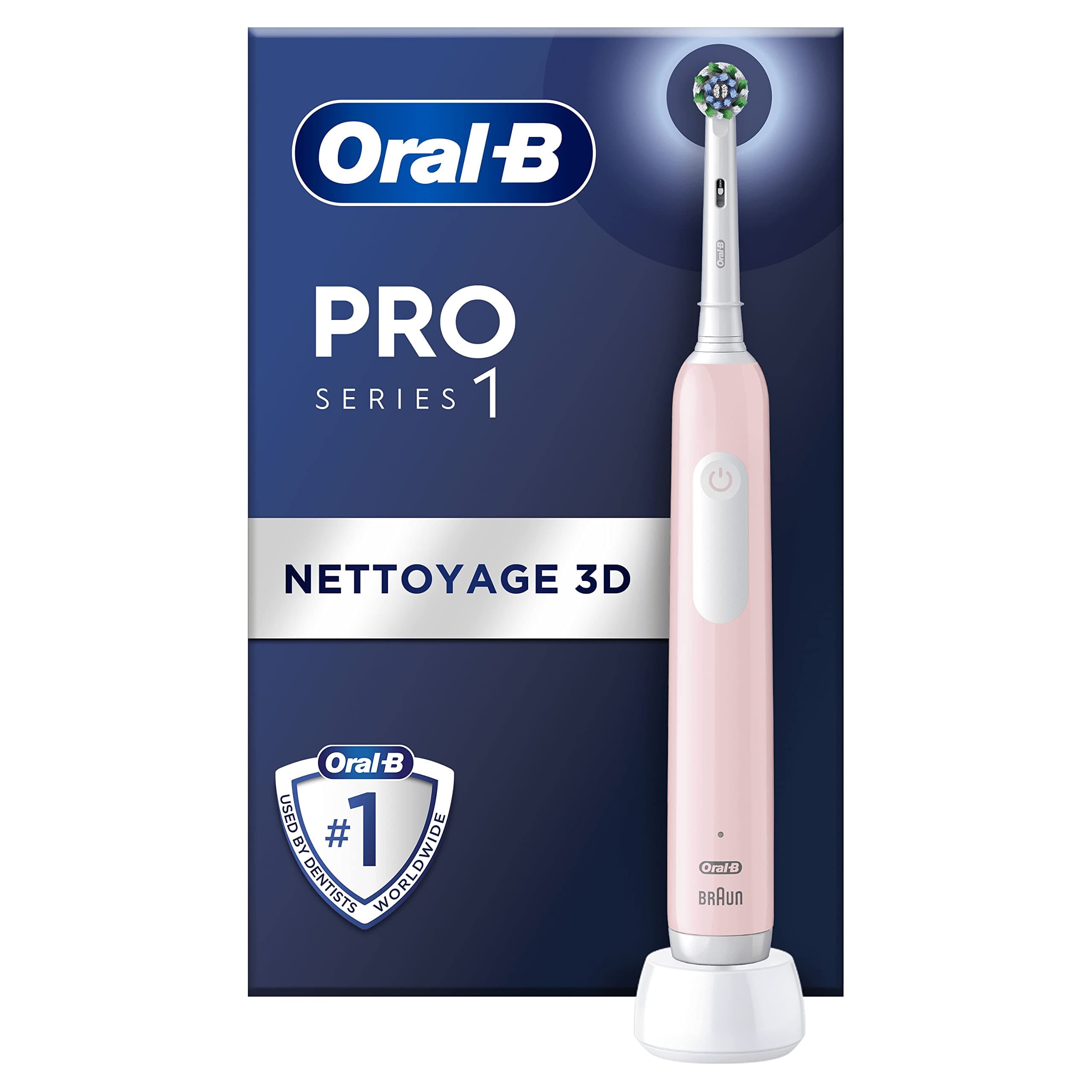 Oral-B Pro 1 Brosse À Dents Électrique Rose, Avec Un Capteur De Pression Pour Protéger Les Gencives Et Les Dents Sensibles, Avec Des Accessoires, 1 Brossette De Rechange, Douce Et Ronde, 1 Chargeur - Image 9