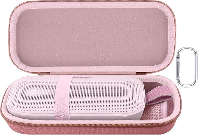 Aenllosi For Bose SoundLink Flex Portable Bluetooth Speaker 2nd Generation Hard Carrying Case Protective, Case Only, Pink - Image 1