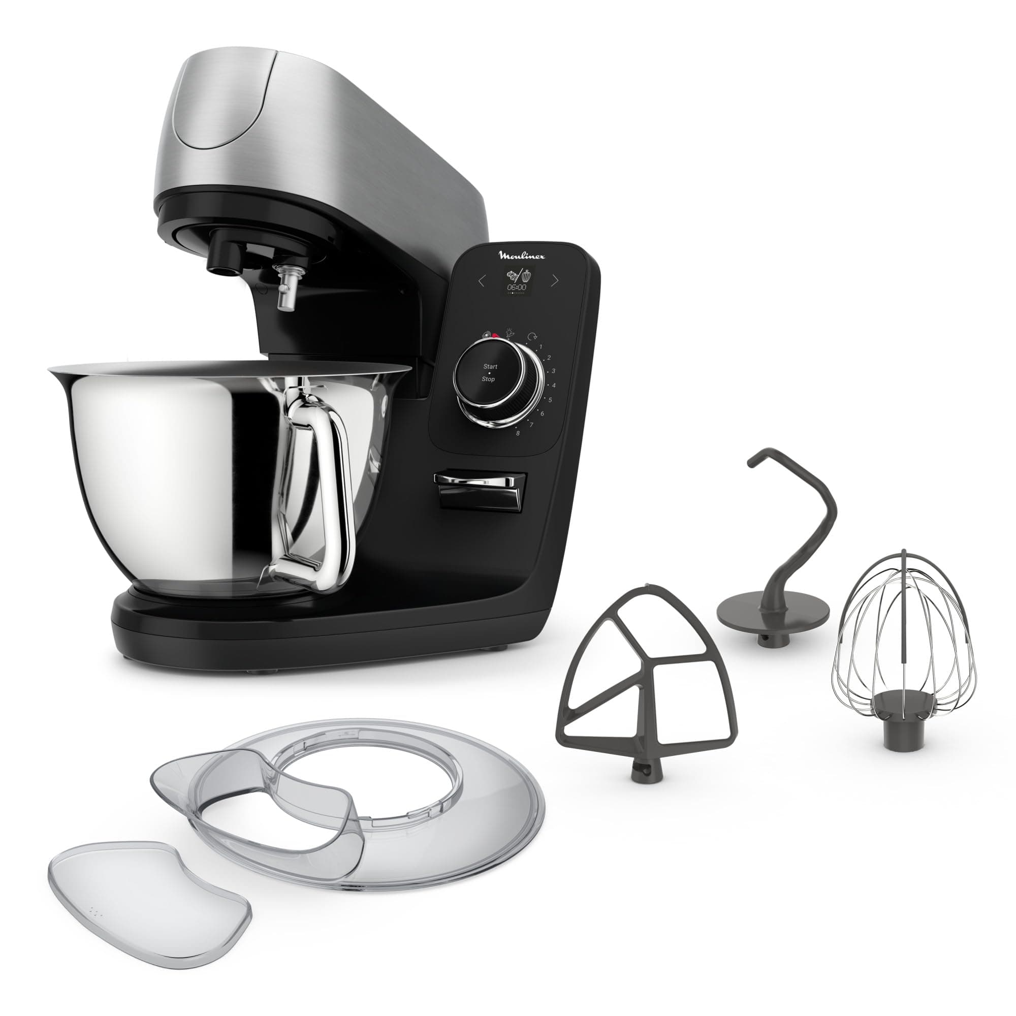 Moulinex Moulinex Pastry processor, 5.5 L stainless steel bowl, 8 basic recipe programs, Patented technology, Quiet, Robust, Free application with coaching, Coach QA900810
