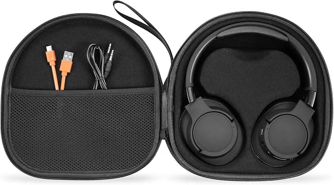 Case Compatible with JBL Tune JBL Tune 720 BT 770 NC 760 NC, and Sony WH-CH720N WH-1000XM4 Wireless Bluetooth Earphones, Travel Case with Removable Compartment (Black) - Image 1