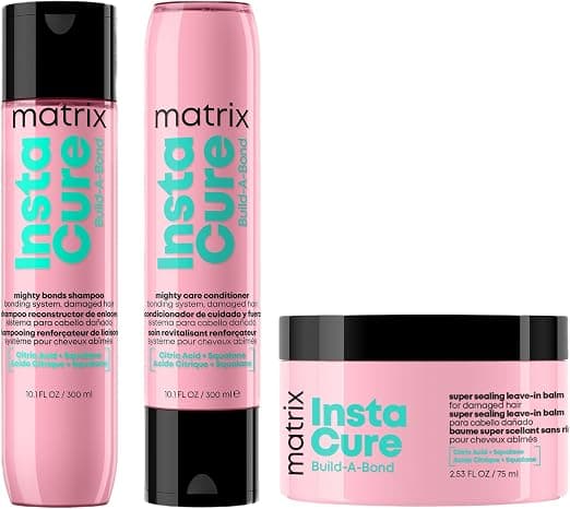MATRIX - Repair routine - Shampoo + Conditioner + Balm - Repairs and strengthens bonds, softens and smooths - Instacure Build-A-Bond - Image 1
