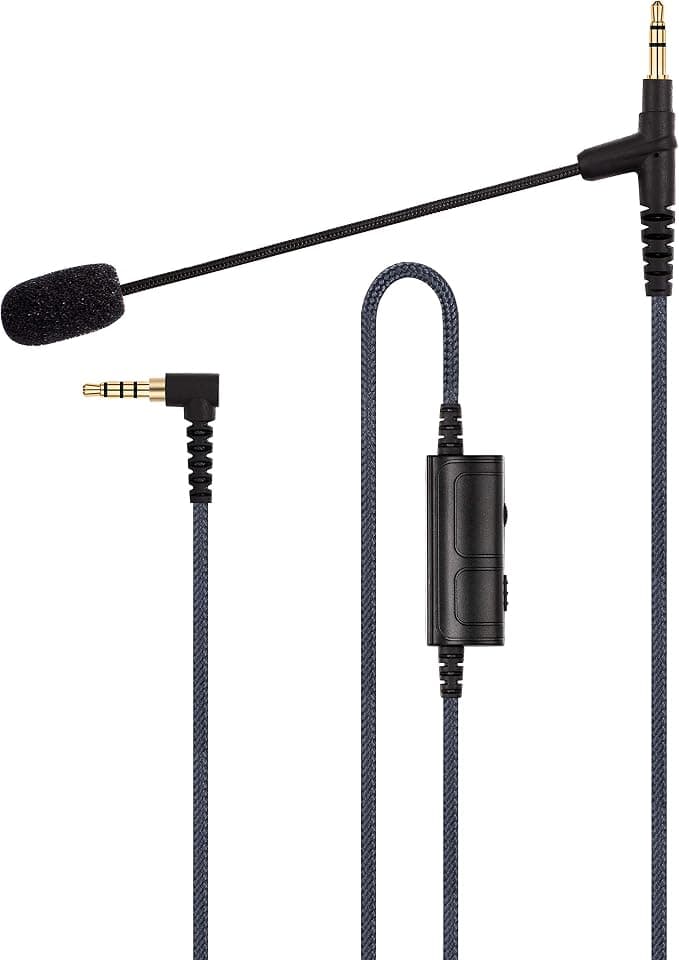 Boom Gaming Microphone Cable Compatible with PS4, Xbox One, PC and Cell Phone, Compatible with Sony MDRXB950BT, MDRXB650BT, MDR1000X, MDR100ABN, WH1000XM2, MDR-1A - Image 1