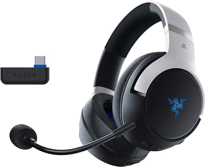 Razer Kaira Pro HyperSpeed - Multiplatform Haptic Wireless Gaming Headset (HyperSpeed Wireless, HyperSense Haptic, 50mm Titanium Speakers) Black-White
