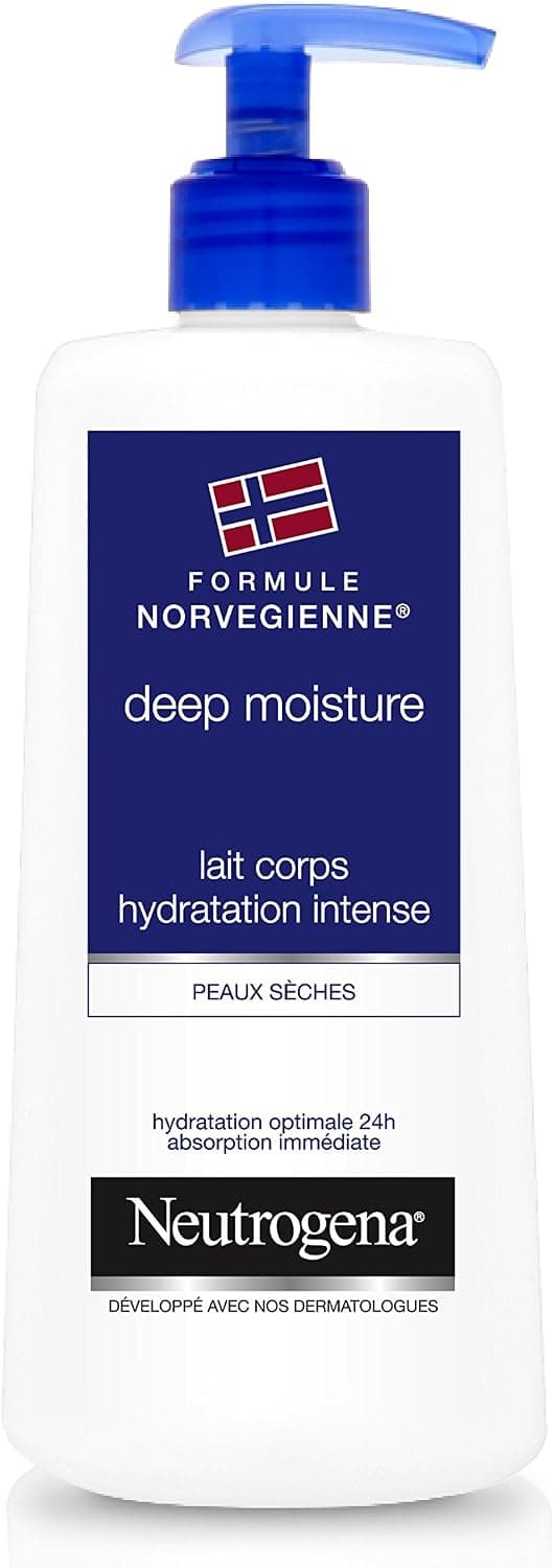 Neutrogena Deep Moisture Lait Corps Hydratation Intense – Formule Norvégienne pour une Peau Hydratée et Souple – 1 x Flacon Pompe de 400 ml