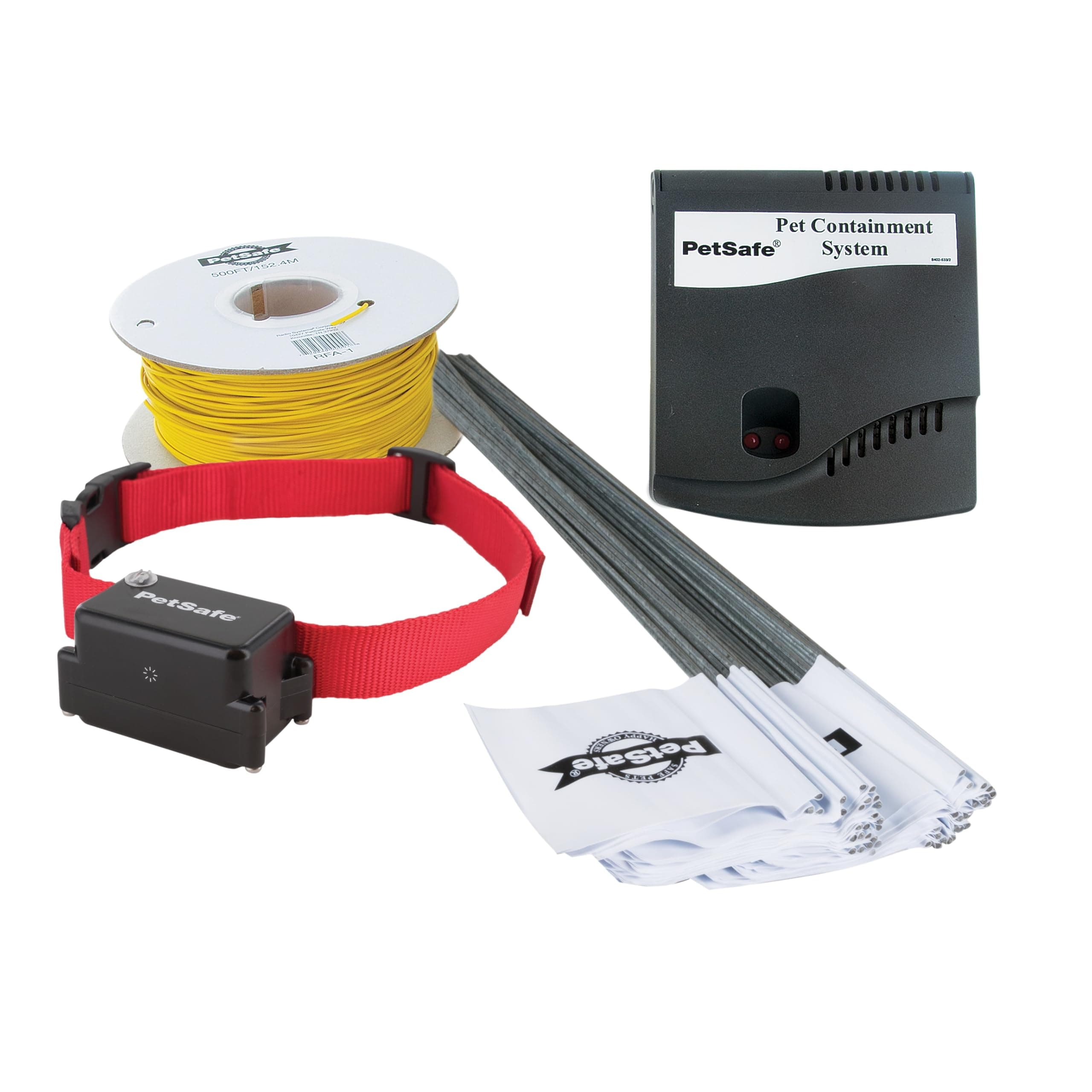 PetSafe - Escape Proof Fence System with Collar and Wire for Large Dogs or Stubborn Dogs over 4 kg - All Types of Terrain (Garden, Enclosure) - Waterproof - Easy to Install