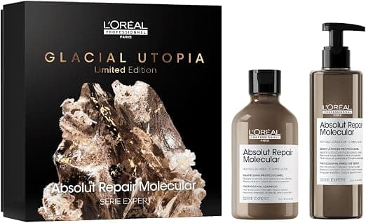 L'Oréal Professionnel, Absolut Repair Molecular Gift Set, Repair Routine, Damaged Hair, Shampoo Duo + Rinsing Serum, Limited Edition Expert Series - Image 1