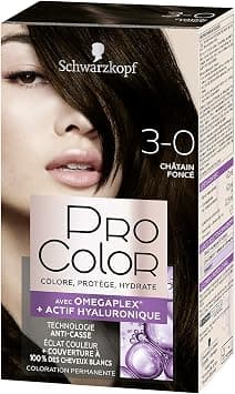 Schwarzkopf - Pro Color - Permanent Hair Color - Anti-Breakage - Omega Plex Technology - Extra Long Lasting Hold - Dark Brown 3.0, 1 Unit (Pack of 1) - Image 1