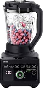 Braun Triforce Power Blender JB 9040 with Triple Angle Jug, 10 Manual Speed Settings, 1600W Motor, Easy Clean, Black