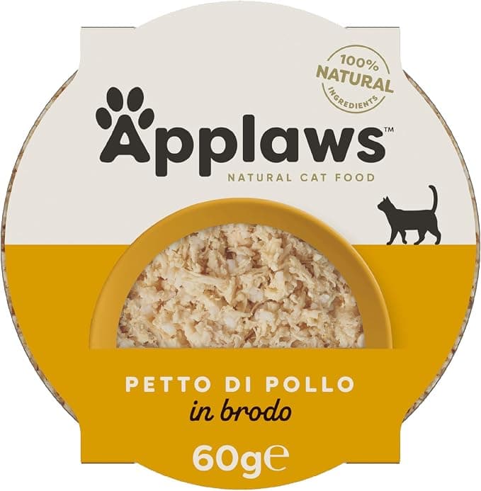 Applaws 100% natural wet food for adult cats, chicken breast with rice in broth - 10 jars of 60g - Image 1