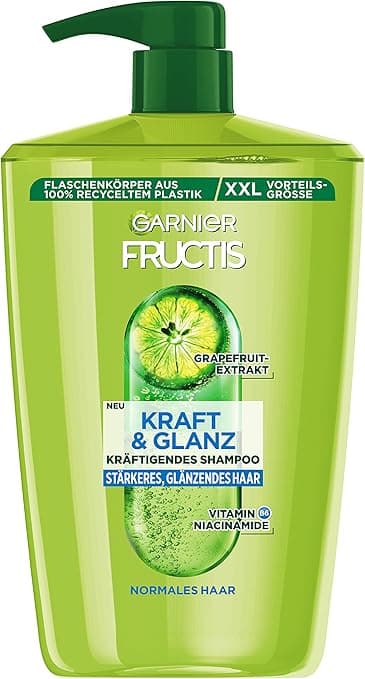 Garnier Fructis Fortifying and Shine Shampoo Grapefruit Extract XXL Restores strength and energy to hair for stronger and brighter hair Maxi Format 1000 ml