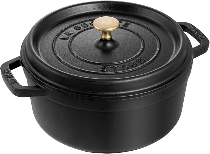 Staub 1102425 Round Casserole Dish 24 cm Black - Image 1
