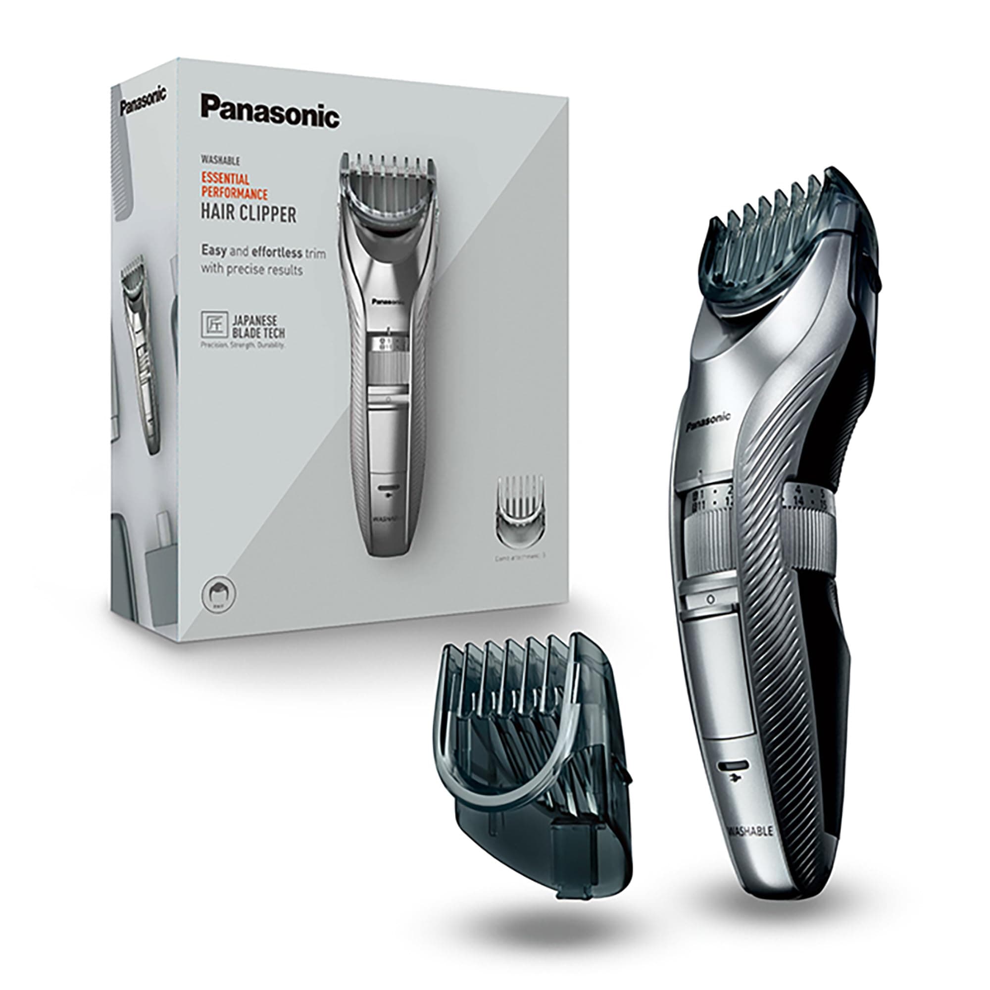 Panasonic - Personalcare ER-GC71-S503 | Tondeuse cheveux, 40 hauteurs de coupe, 2 accessoires, 40 min d'utilisation sans fil, Pleine charge en 8 heures, Lavable, Gris - Image 9