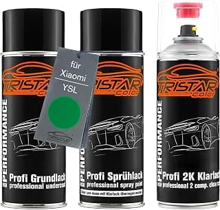 TRISTARcolor Peinture voiture Kit bombes de peinture 2K pour Xiaomi YSL Yun Shan LV Metallic Internal Peinture de fond peinture de base vernis clair 2 composants aérosol