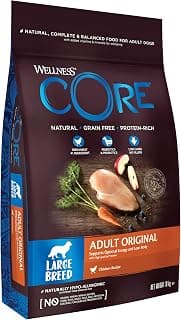 Wellness CORE Large Breed Original, Croquettes Chien de Grande Taille, 100% Naturelles, Soutient des Hanches & Articulations, Poulet, 10 kg