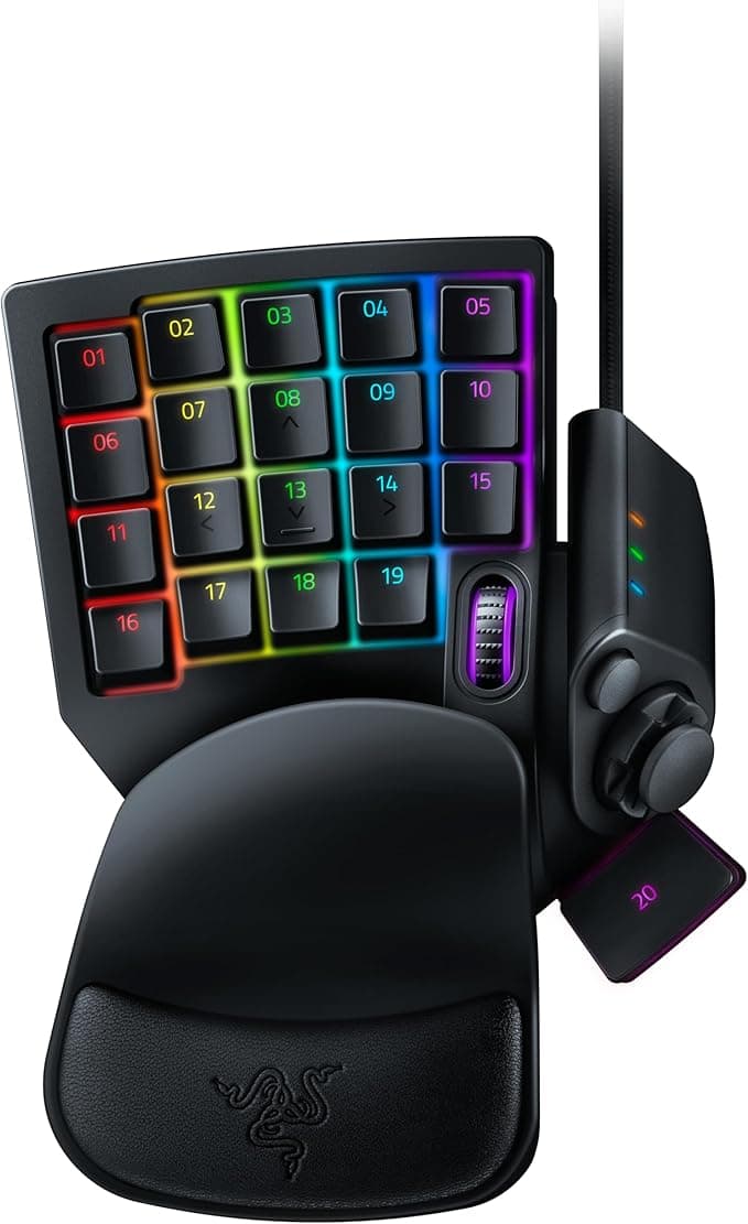 Razer Tartarus V2 Gamer Numeric Keypad (32 Fully Programmable Keys, Ergonomic Shape with Detachable Palm, Hypershift Functionality, RGB Chroma Lighting) Black - Image 1
