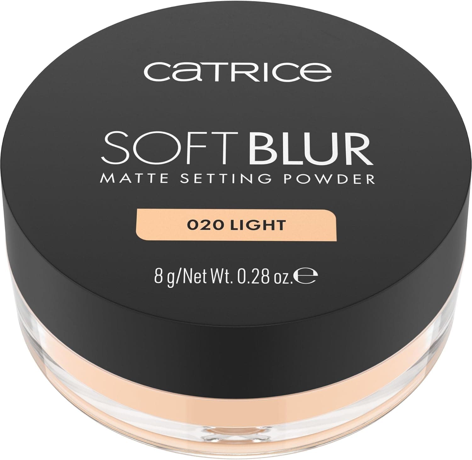 Catrice Soft Blur Matte Setting Powder 020 Light, fini mat, poudre respirante, longue tenue, pour fixer le maquillage, formule légère, 8g