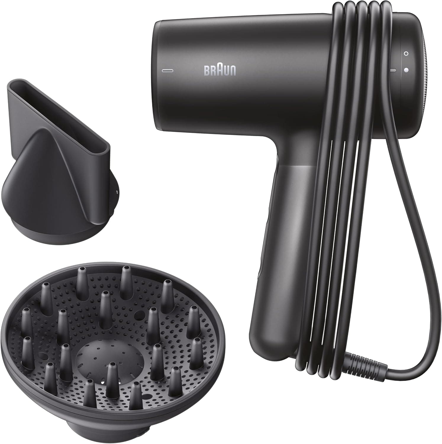 Braun Braun HD4.2 Hair Dryer, High Performance Hair Dryer with Diffuser and Concentrator, Super IONTEC Technology, 2100W HTDC Motor with 3 Heat Modes and 3 Speed Modes, BRHD425E