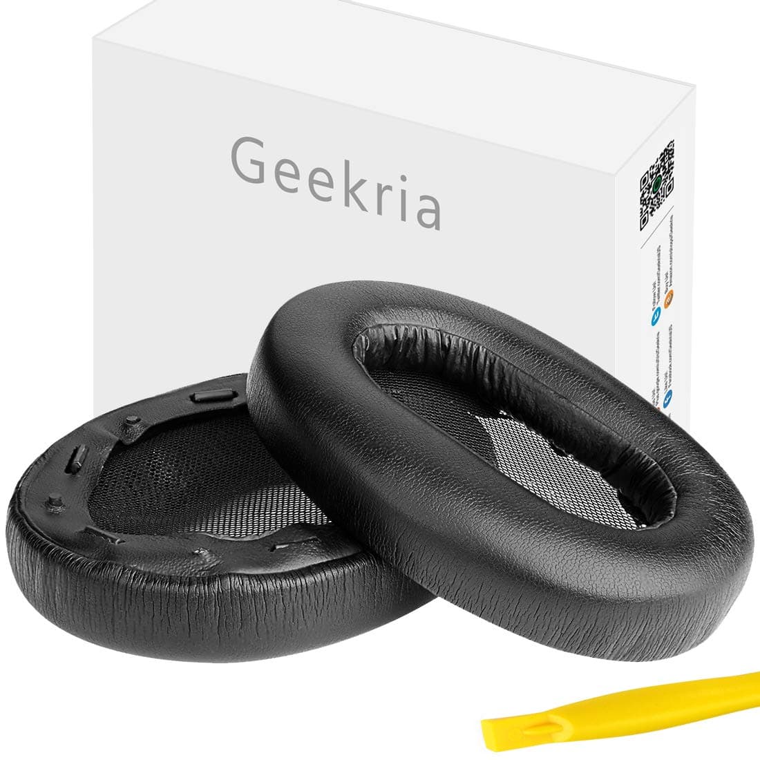 Geekria QuickFit Replacement Ear Pads Ear Pads for Sony MDR-1AM2 (MDR1AM2 MDR-1AM2/B) Headphone Repair Parts (Black Plastic Ring) - Image 1