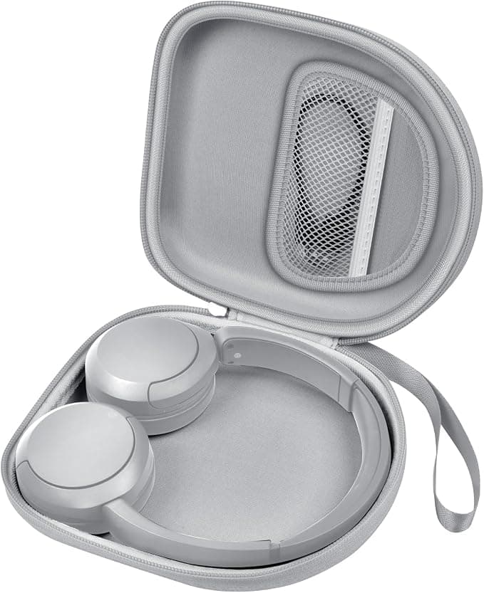 Headphone Case Compatible with Sony WH-CH520 Wireless Bluetooth Headphones with Microphone On-Ear Noise Cancelling for USB Cable Grey (Case Only) - Image 1