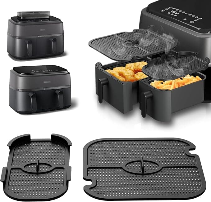 Air Fryer Anti-Splash Grille for Philips Dual Basket 9L, Air Fryer Accessory for Philips Series 3000 NA350/Series 5000 NA550, Anti-Spatter Airfryer Grid Effective Protection Heated Spiral - Image 1