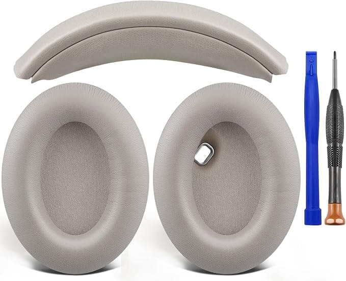 SOULWIT Foam Cushion Pads + Headband, Replacement Kit for Sony WH-1000XM4 (WH1000XM4) Circumaural Headphones, Replacement Part for Headband Pad - Image 1