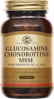 Solgar Solgar Extra Concentré Glucosamine Chondroïtine MSM - Haute qualité - Ingrédient breveté - Forte concentration - Complément Alimentaire - Flacon de 60 comprimés