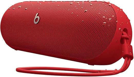 Beats Pill – Enceinte sans fil Bluetooth et recharge mobile via USB-C – Jusqu'à 24 heures d'autonomie, résistance à l'eau (IP67), compatibilité Apple et Android, microphone intégré – Rouge flamboyant