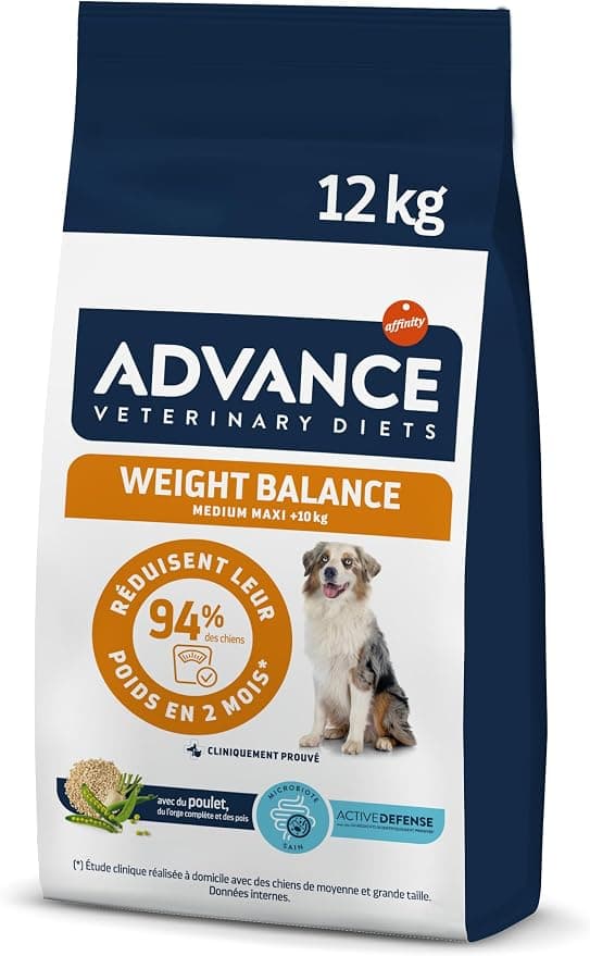 Advance Veterinary Diets Weight Balance Medium & Maxi - Dry Food for Dogs with Overweight Problems - 12 kg - Image 1