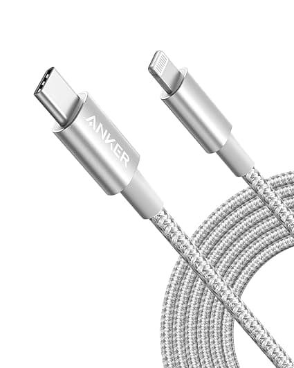 Anker New Nylon USB C to Lightning Cable, Apple MFi Certified for iPhone 14 Series, and More (3 m, Silver) - Image 1