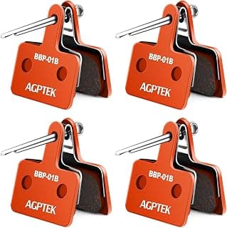 AGPTEK 4 Paires Plaquettes de Frein Vélo à Disque, Bicyclette Patins de Frein Semi-Métalliques pour Shimano TRP Tektro Deore M575 M525 M515 T675 M505 B01S C501 M495 M486 M485