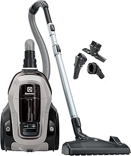 Pure C9 Bagless Sleigh Vacuum Cleaner, Powerful Suction, 7 Filtration Steps, Flexible Handle with Air Flow Dimmer, 3 in 1 Accessories Clip on Handle, PC91-4MG, Grey