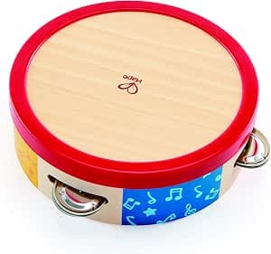 Hape Wooden Tambourine for Children, Musical Instrument from 12 Months