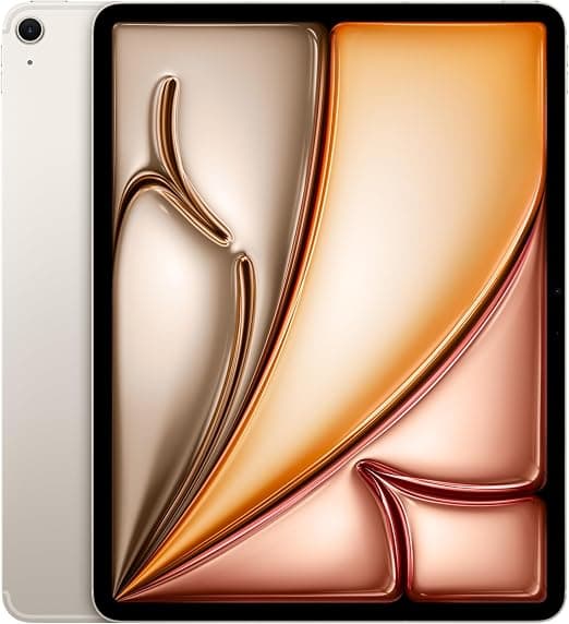 Apple iPad Air 13 Inch with M3 Chip: Apple Intelligence, Liquid Retina Display, 256GB, 12MP Front/Rear Cameras, 6E Wi-Fi and 5G Cellular Connectivity, Touch ID - Starlight - Image 1