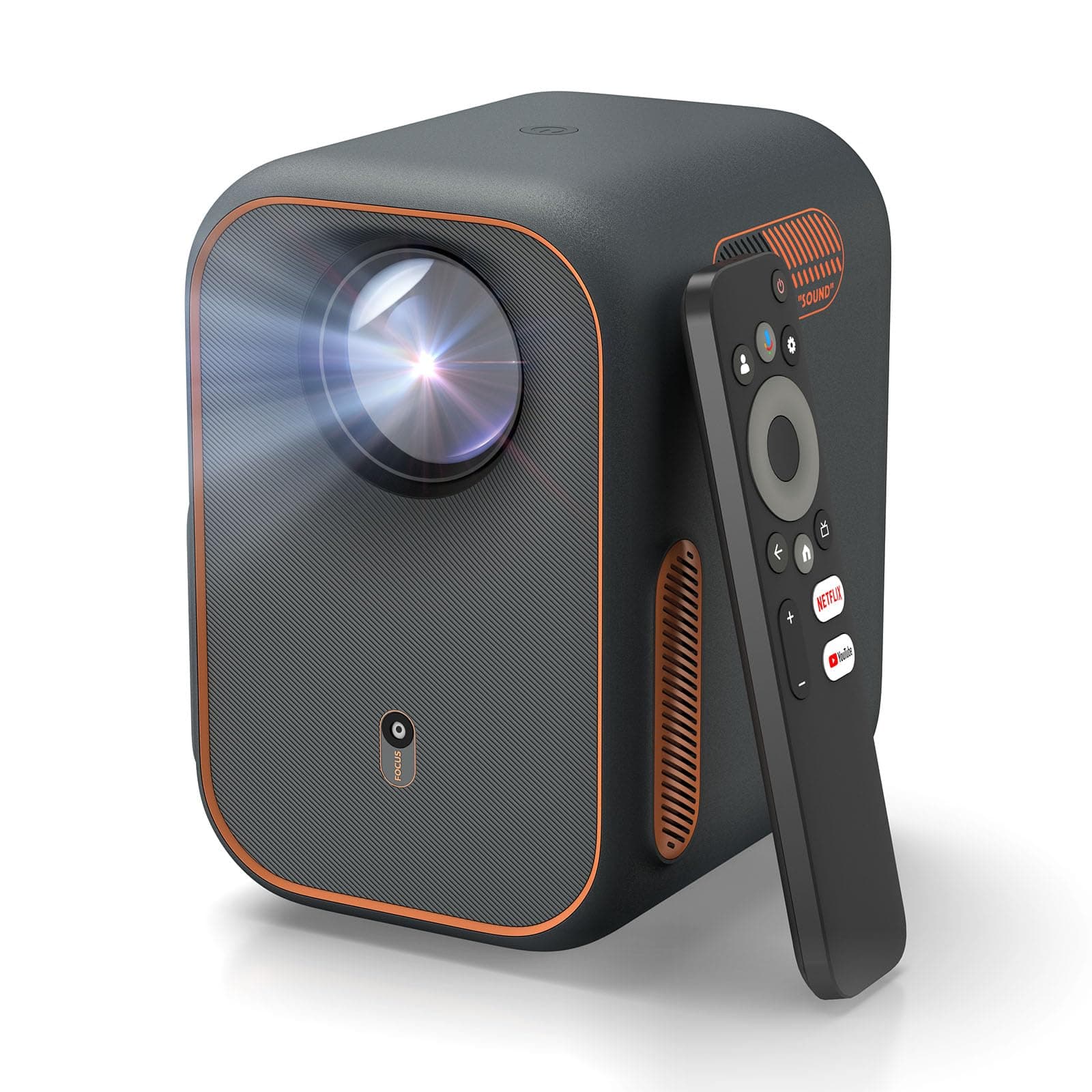 WEMAX Mini Video Projector【Netflix & Google TV Certified】Smart Portable Projector【Support 4K & 1080P Native】Projector with WiFi/Bluetooth, Dolby Audio, Video Projector for Home Cinema, Outdoor - Image 1