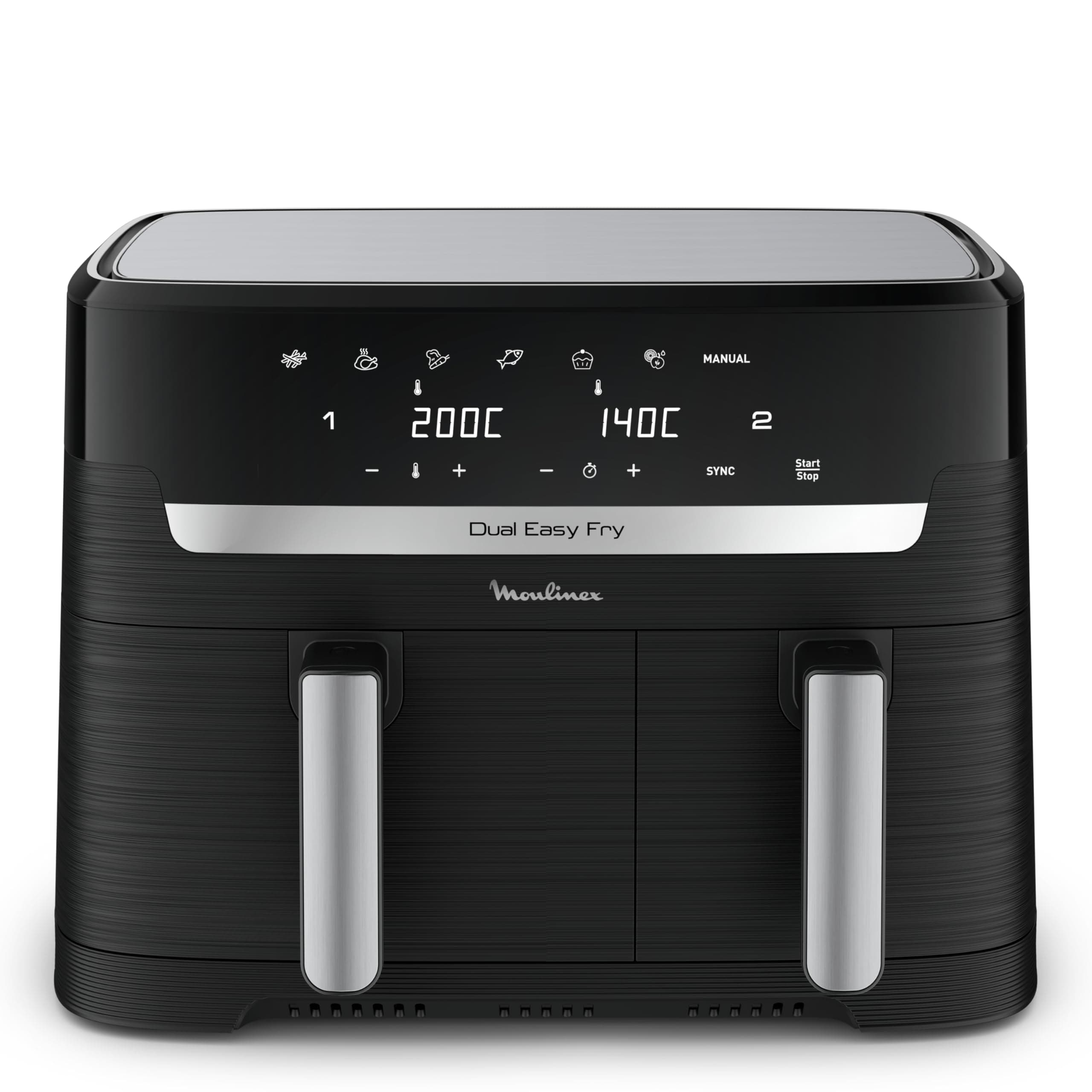 Moulinex Easy fry Essential inox, 8,3L, Jusqu'à 8 personnes, 7 Programmes intuitifs, Air Fryer, Repas complet, synchronisation, Économie d'énergie, Application dédiée, EZ901820 - Image 2